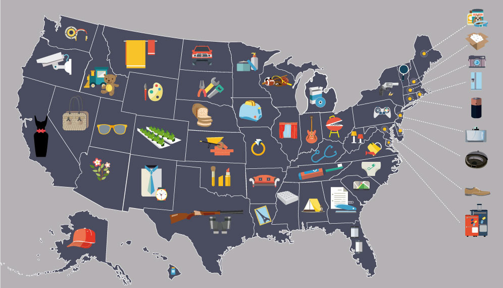 The Most Popular  Item In Every State