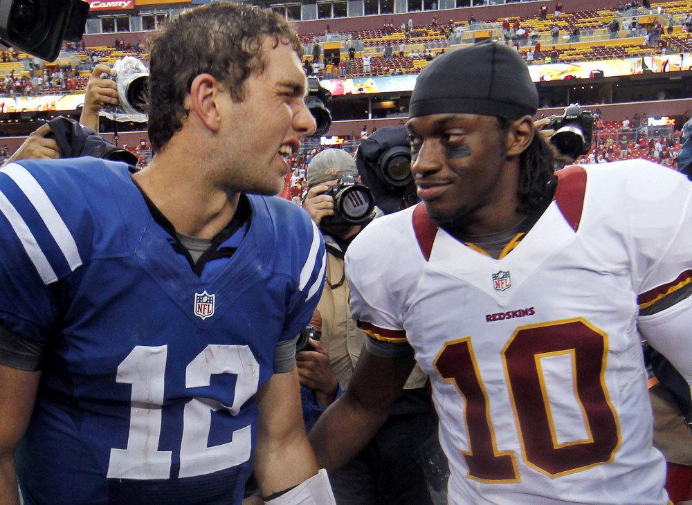 Redskins would go 10 6 with Andrew Luck instead of RG3 wusa9