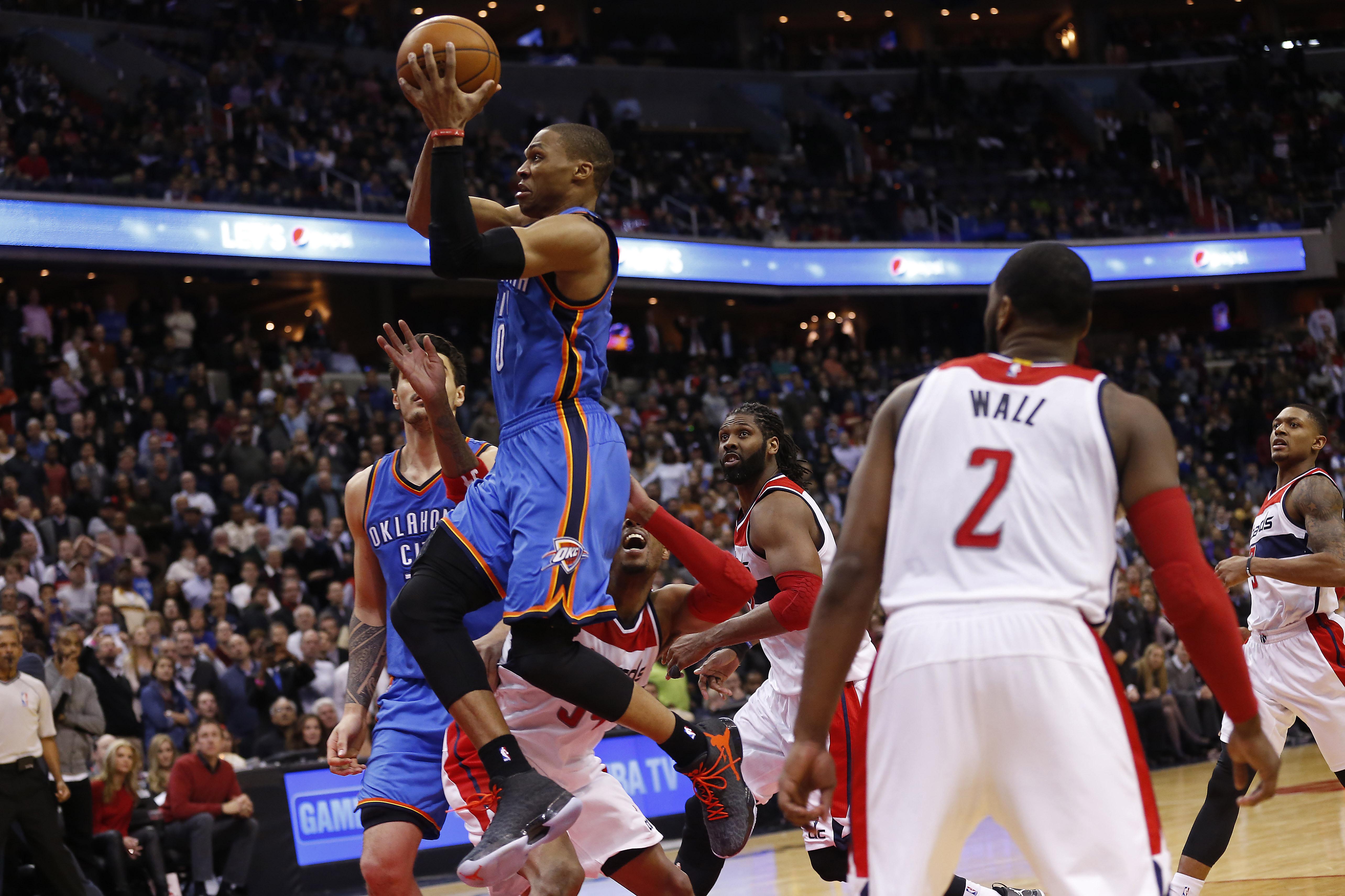 Watch- Russell Westbrook was heated at a fan before a game-winning