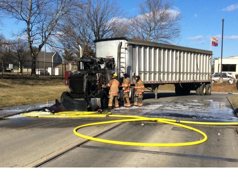 Tractor trailer catches fire at Montgomery Co recycling center | wusa9.com