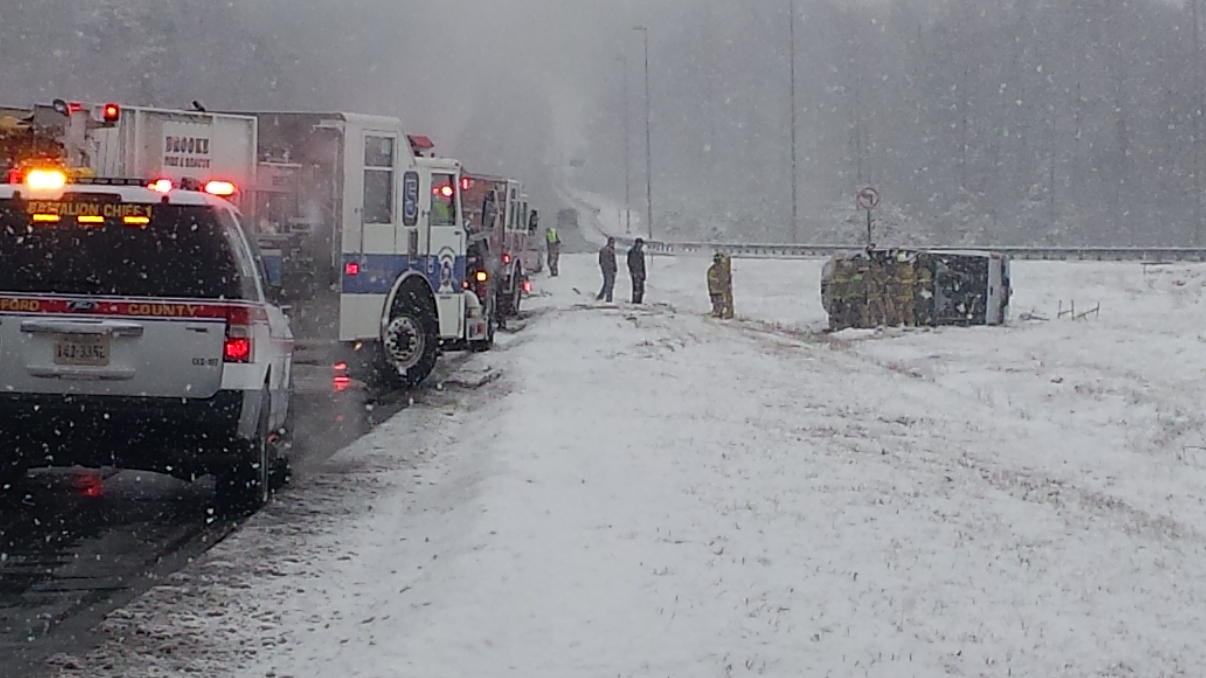 I95 crash among calls to Va. police for road help in snow