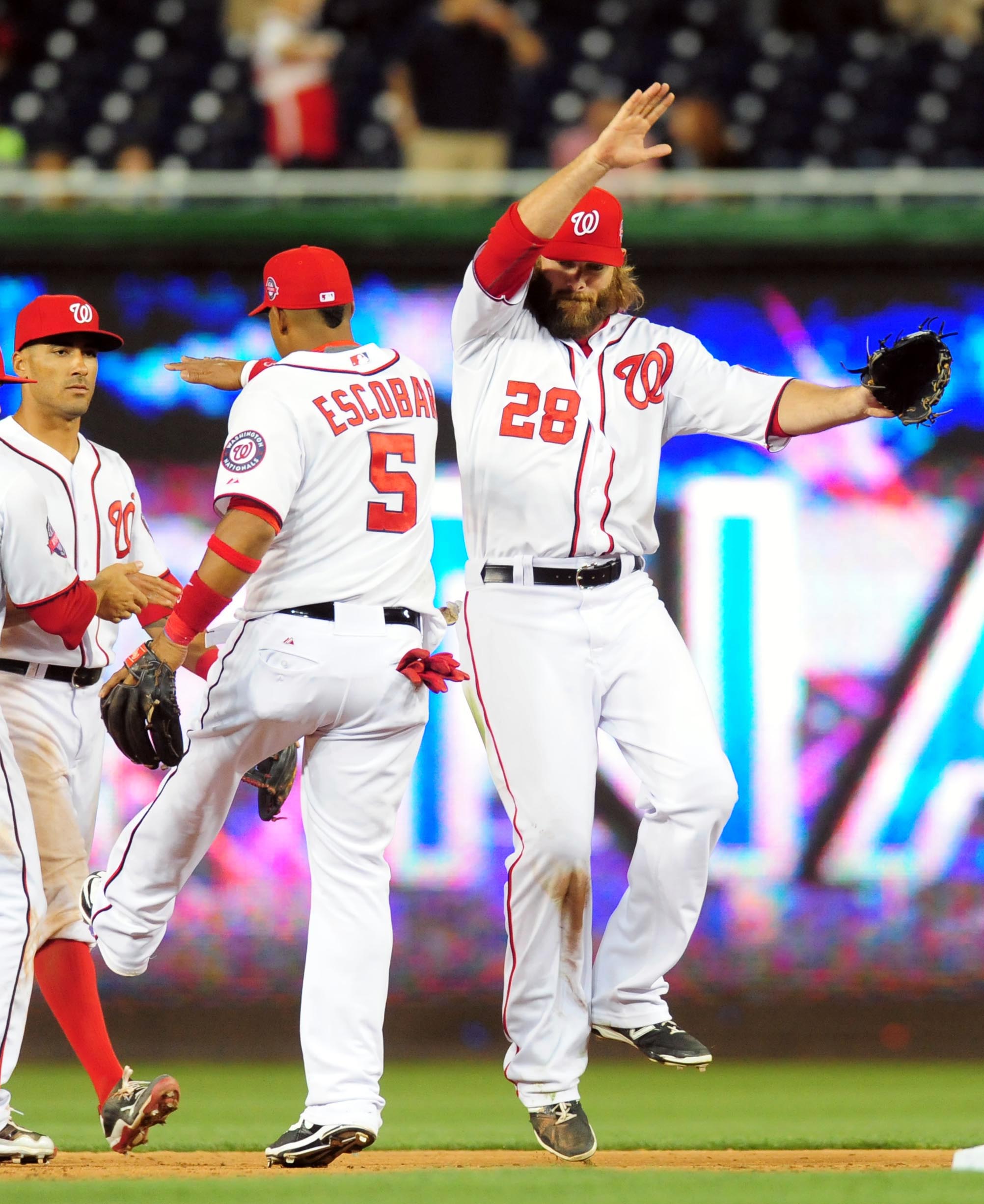 Washington Nationals left fielder Jayson Werth (28) in the seventh