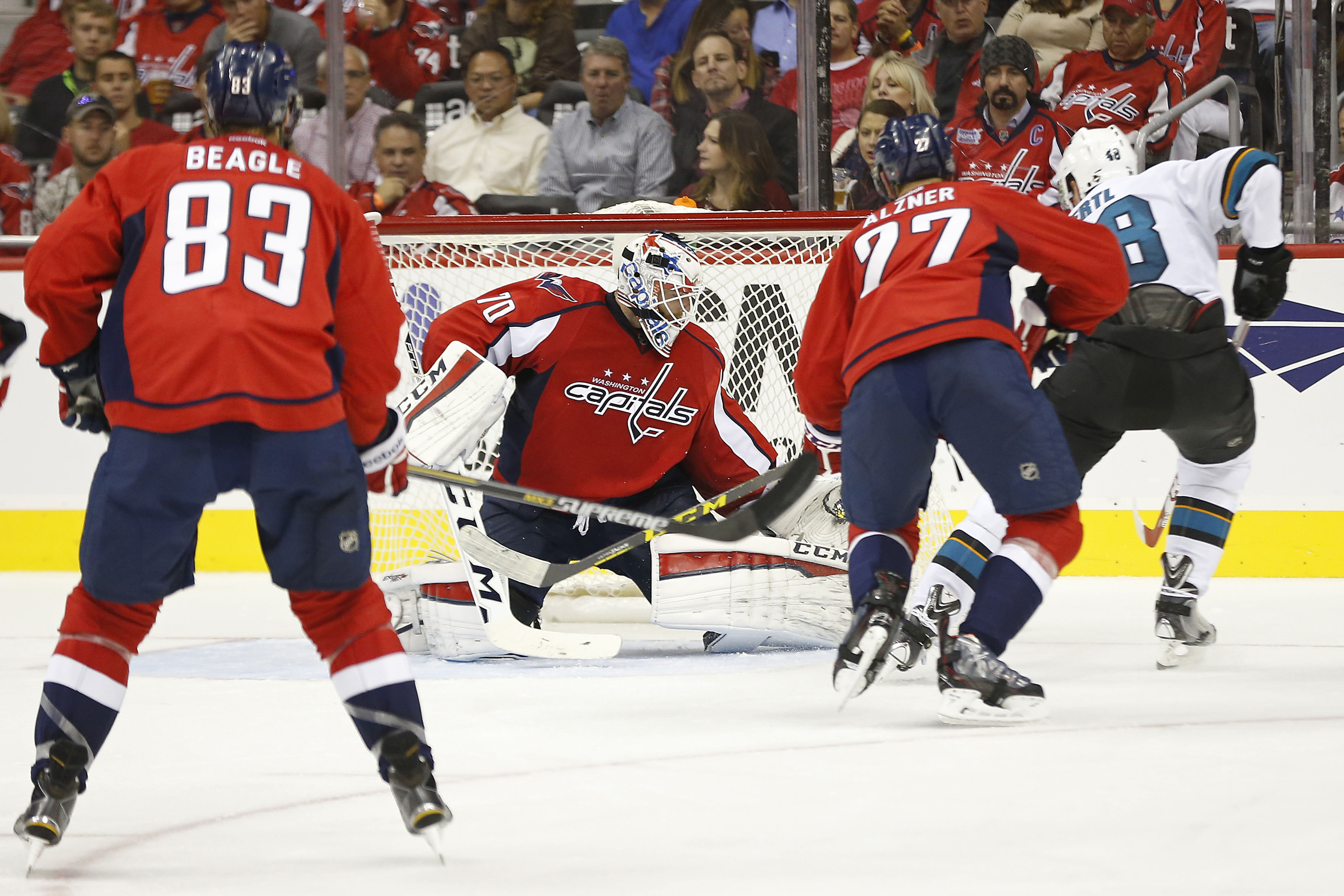 Jones has second straight shutout, Sharks top Caps, 50