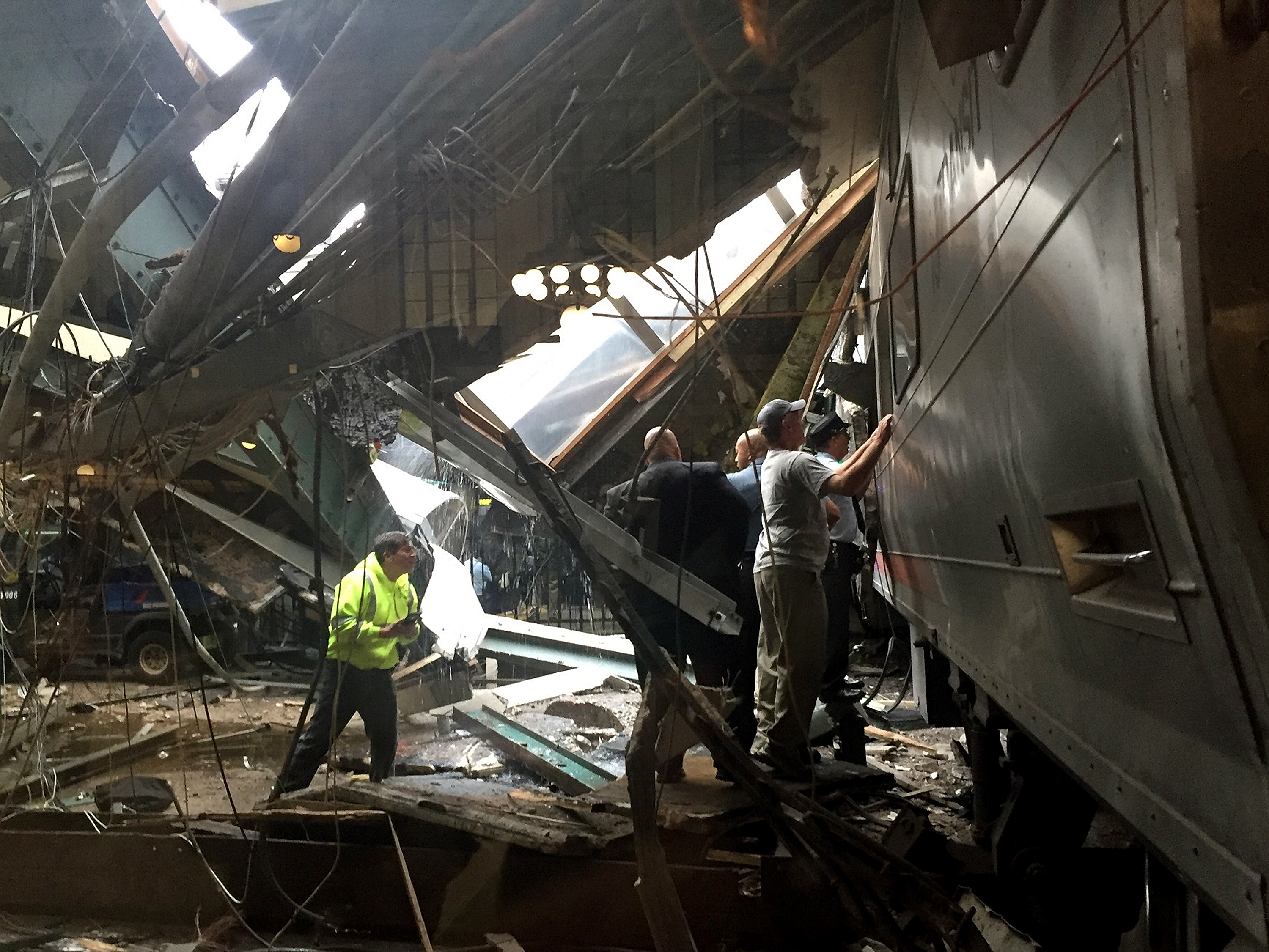 Transit train crashes at N.J. station, injuring 100 