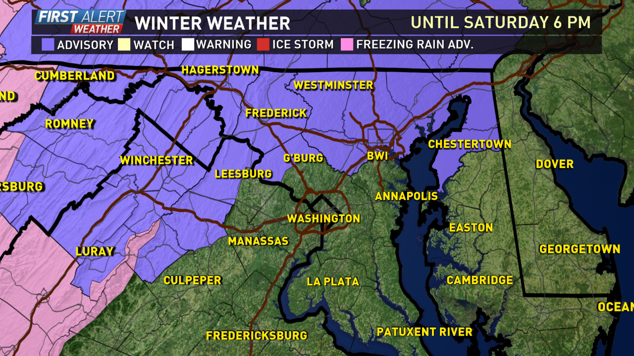 Wintry Mix Saturday In Some Areas | wusa9.com