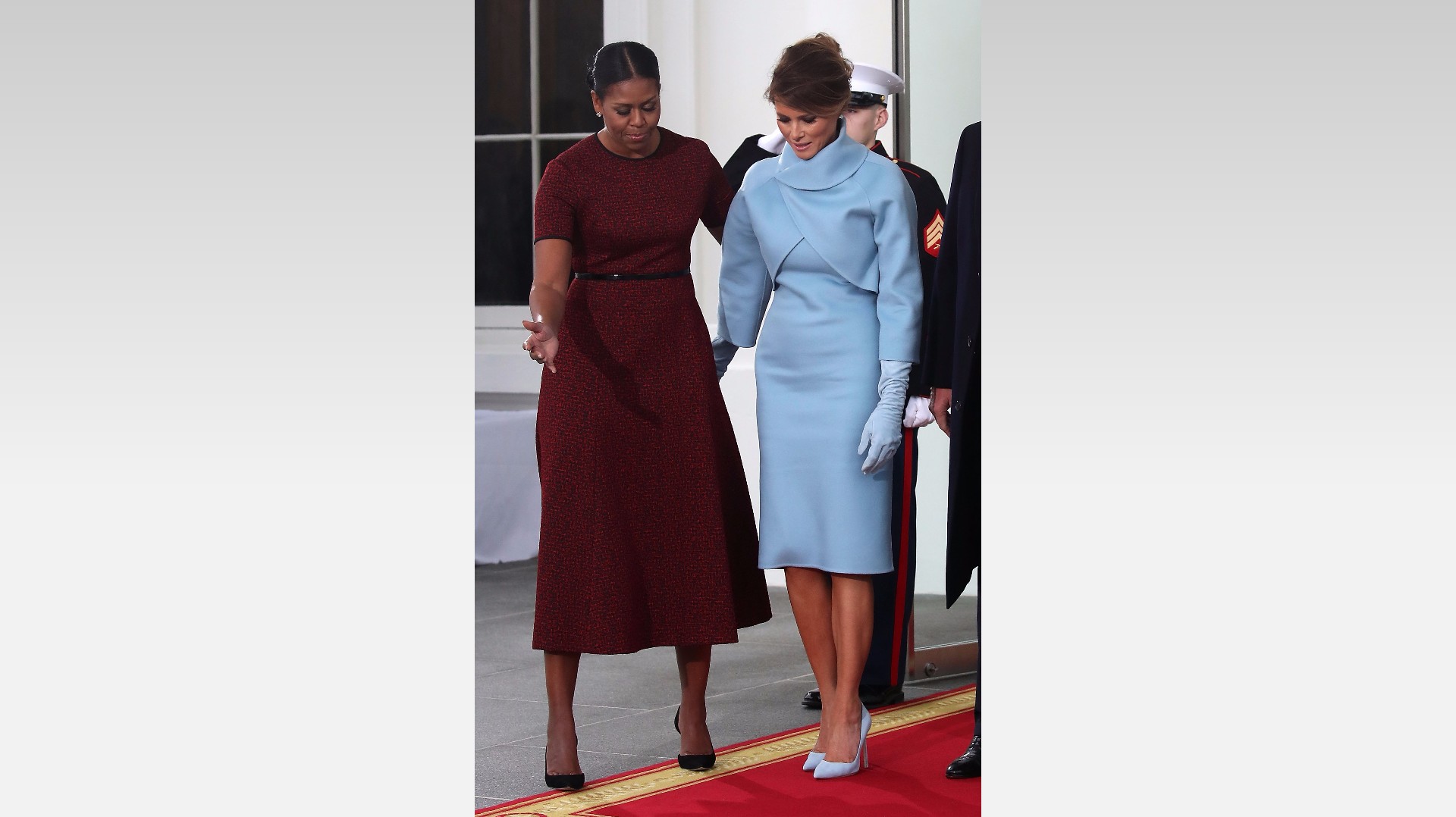 Melania Trump Debuts Sky Blue Ralph Lauren Inaugural Outfit, An Up Do | wfmynews2.com Melania Trump Debuts Sky Blue Ralph Lauren Inaugural Outfit, An Up Do | wfmynews2.com