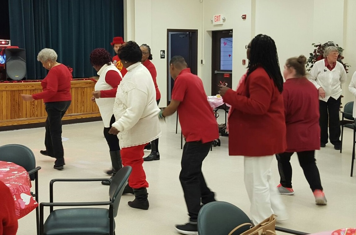 Clinic gives seniors an active Valentine's Day lunch