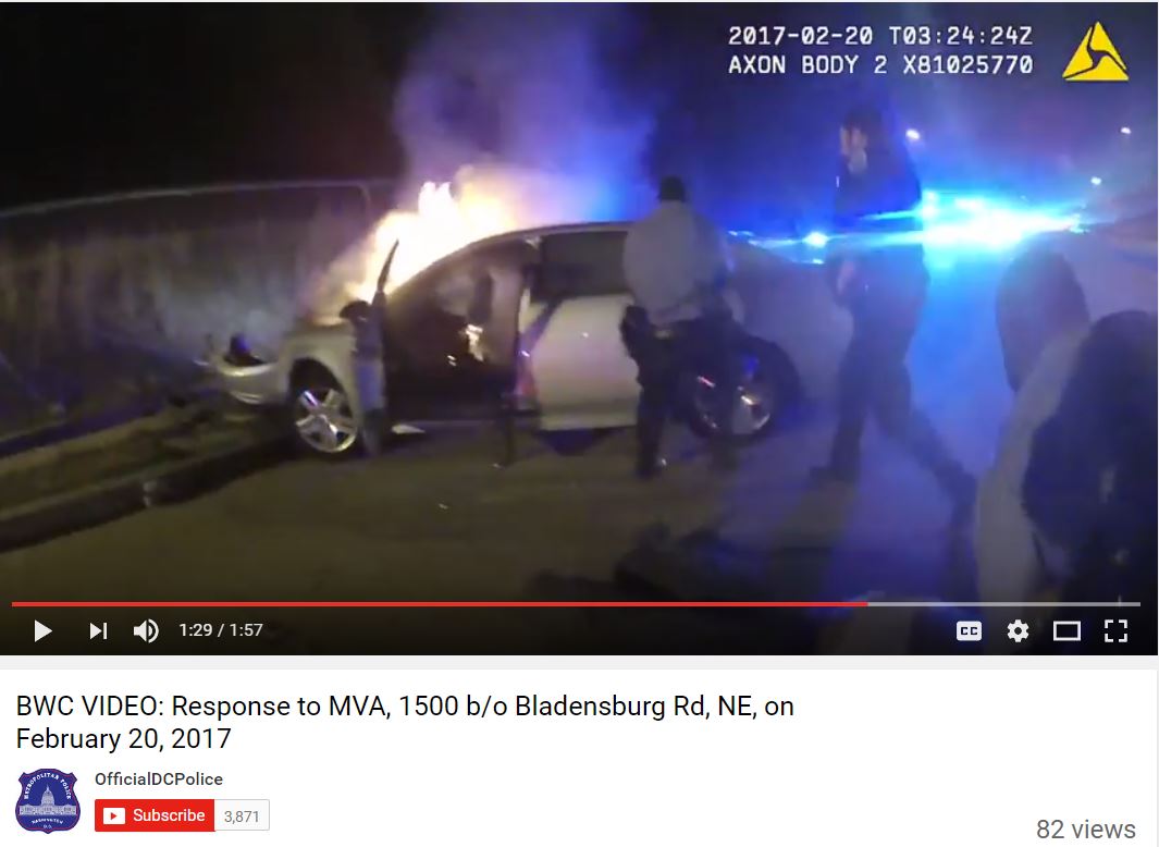 WATCH: DC officers rescue man from burning car | wusa9.com