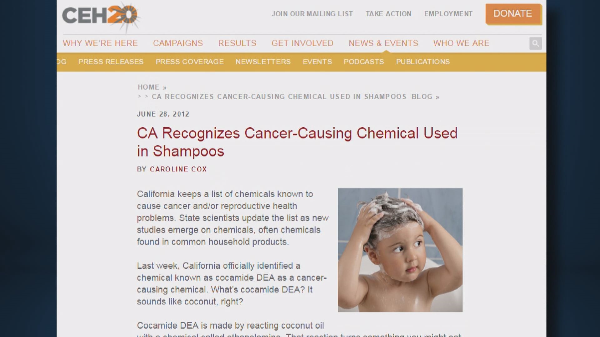 Verify Are there ingredients in shampoo that cause cancer?