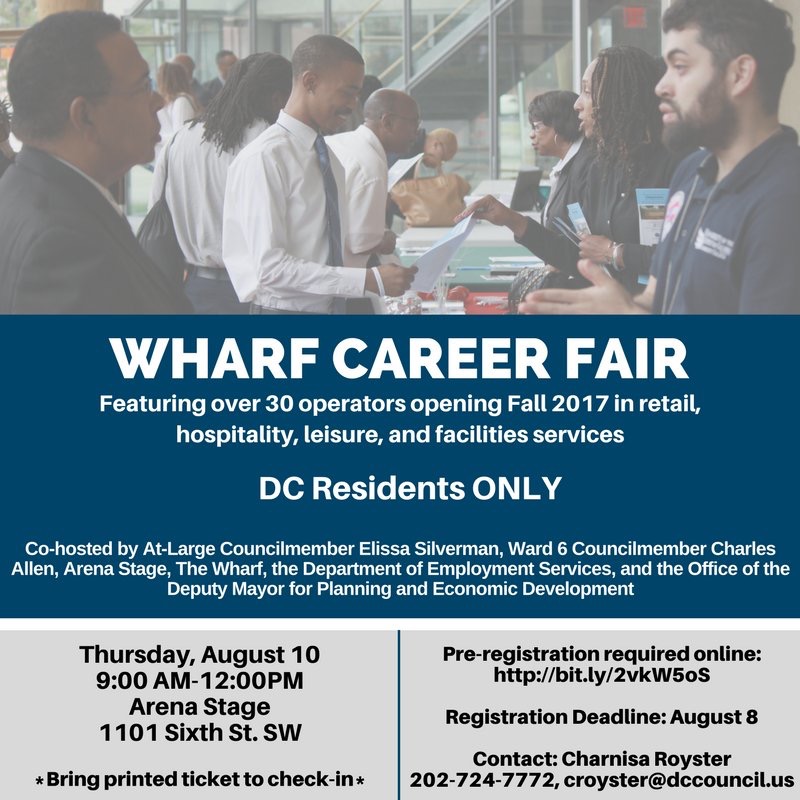 Job fair set for the Wharf development