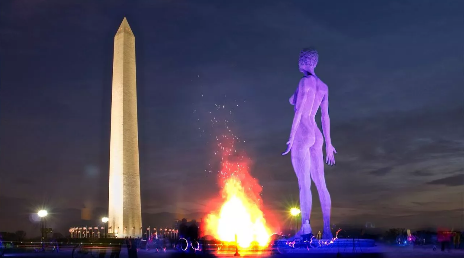 Permit denied for 45-foot tall naked woman statue on National Mall |  wusa9.com