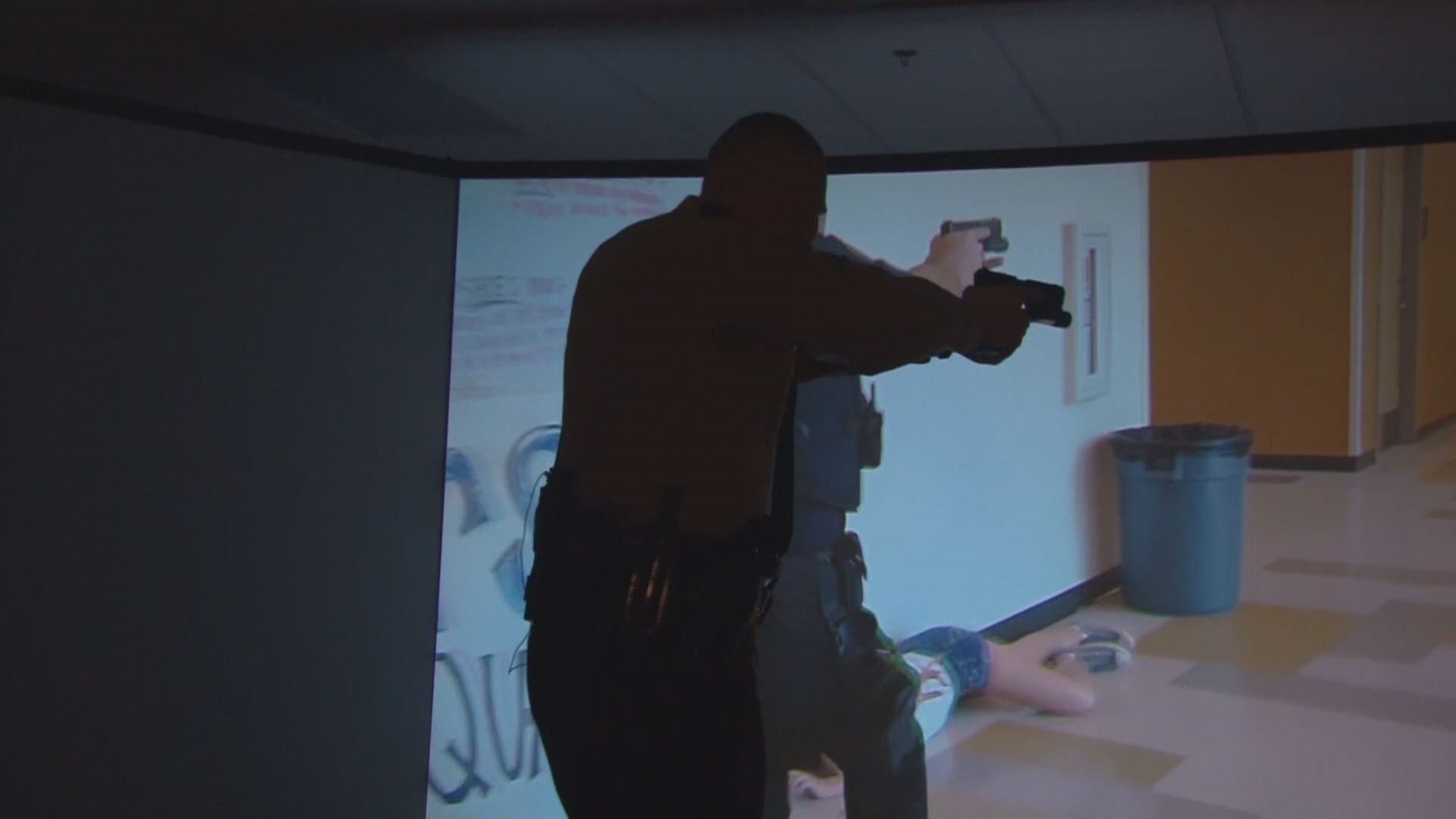 Simulator Surround Screens Used To Train Stafford Deputies For Active Shooters 9603