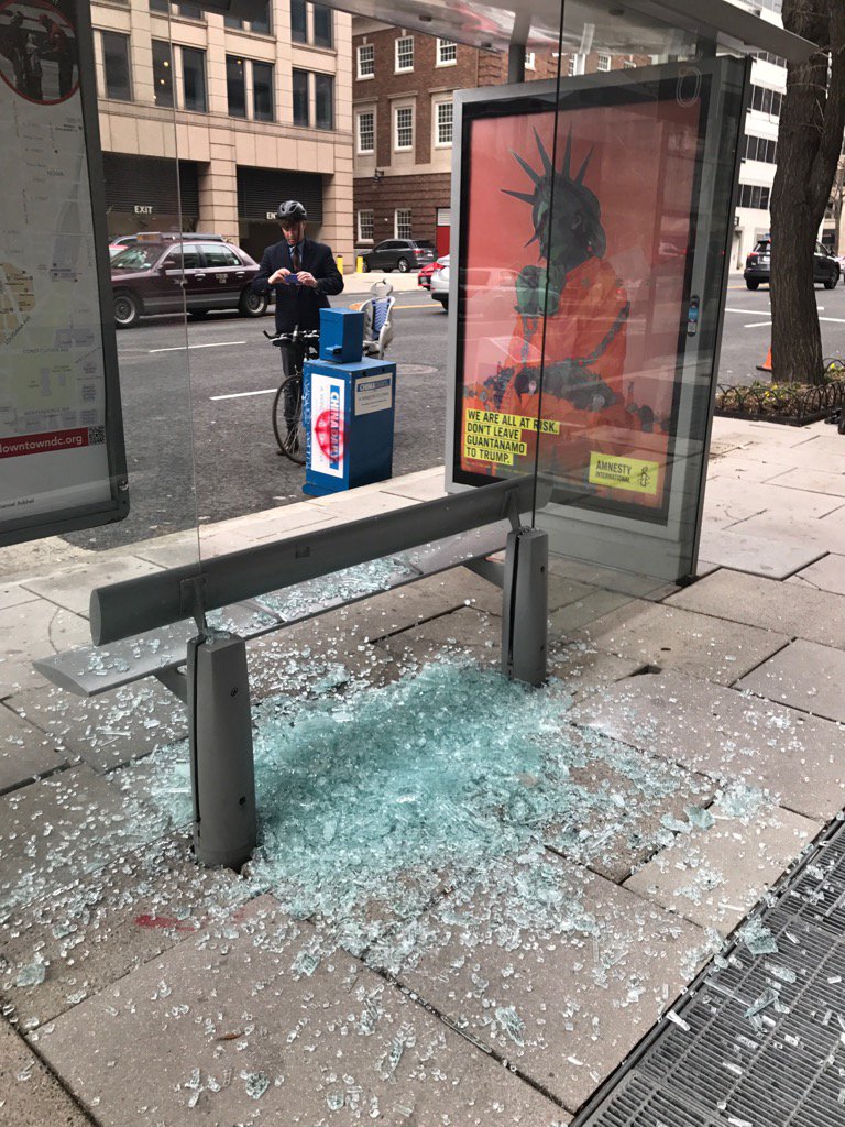 Union Station Riots Vandalism, fires, & dozens of arrests in DC inauguration protests ...